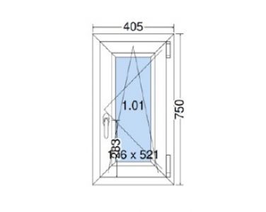 Fenêtre PVC blanc 1 ventail OB Annemasse