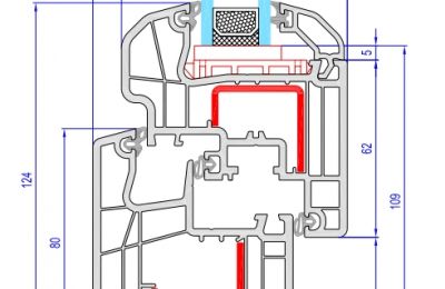 Fenêtre IDEAL5000 PVC en plan de coupe