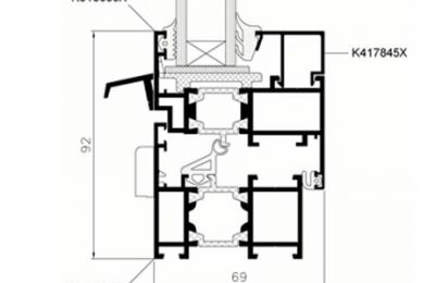 plan de coupe fenetre mb 60